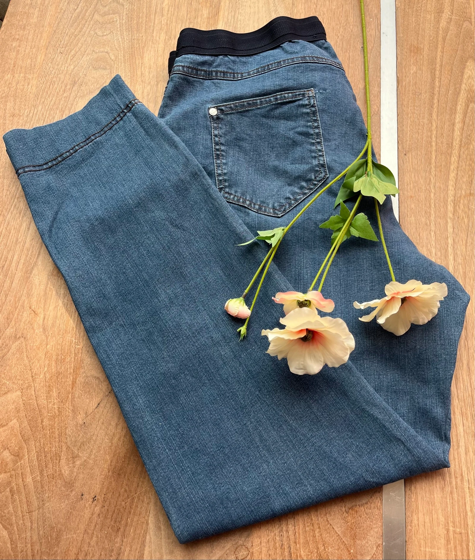 🌺 𝒎𝒛 | Gardeur jeans | tamanho 44 | lyocell stretch | azul claro | pull-on – photo 9